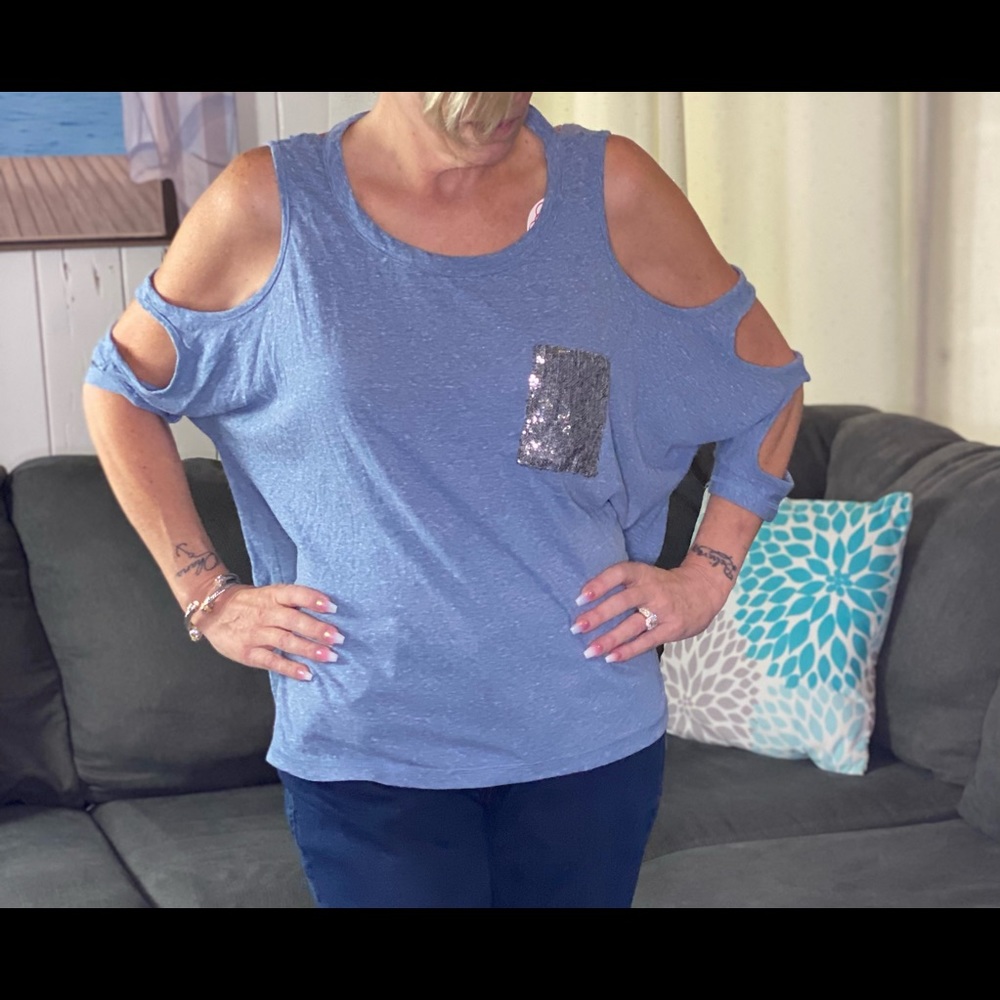 Umgee Cold Shoulder Top